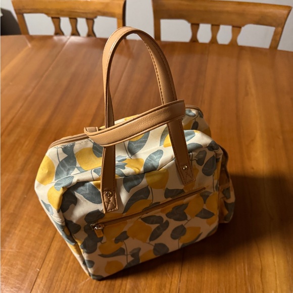 Fabric Lemon Patterned Insulated Lunchbox - Picture 3 of 6